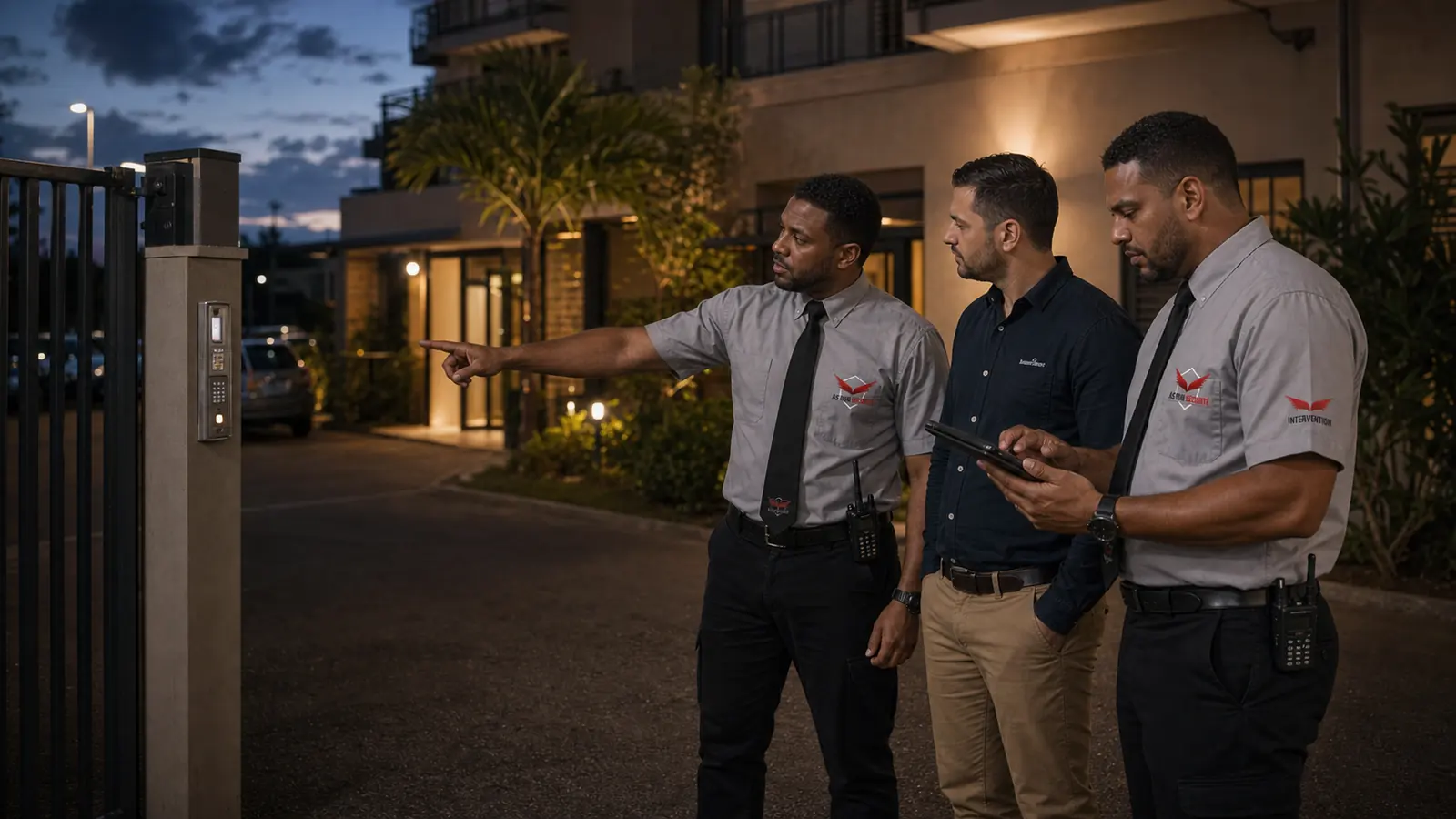 Agents ASRUN cadrant les accès et consignes avant une mission
